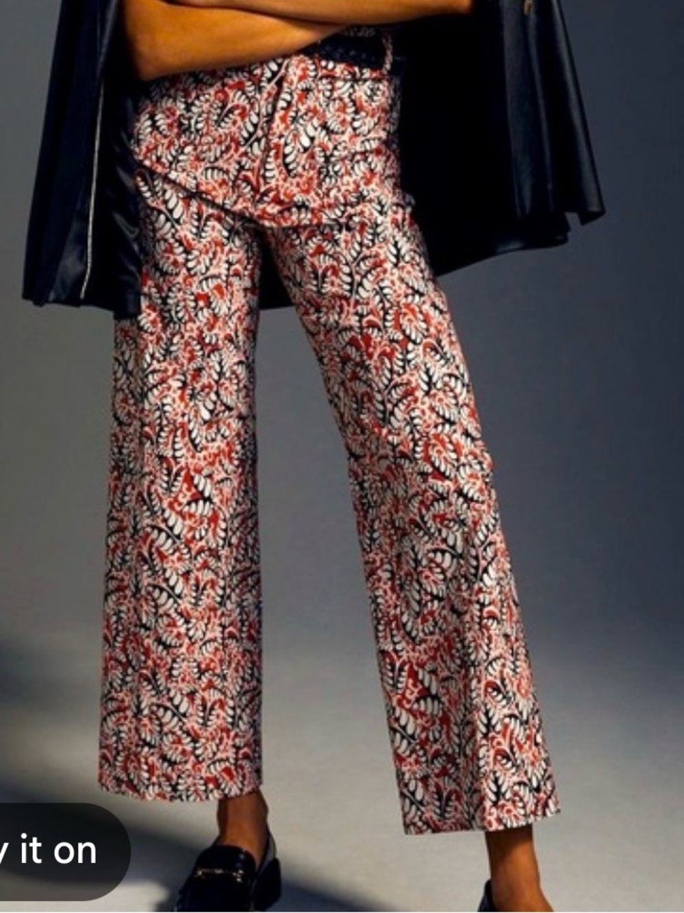Printed Maeve Colette Wide-Leg Crop Pants 25